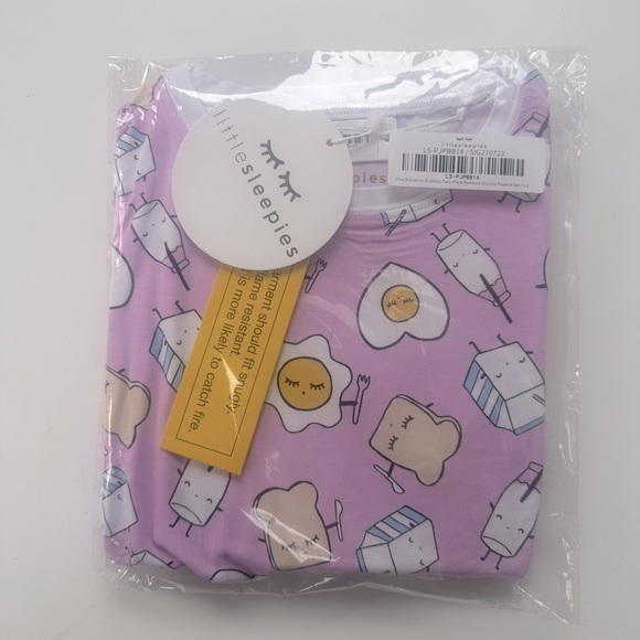 NWT Little Sleepies, In Breakfast Buddies print - Picture 2 of 3